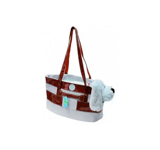 Fussdog Borsa In Canvas/Ecopelle 23X40X19Cm Marrone Brown