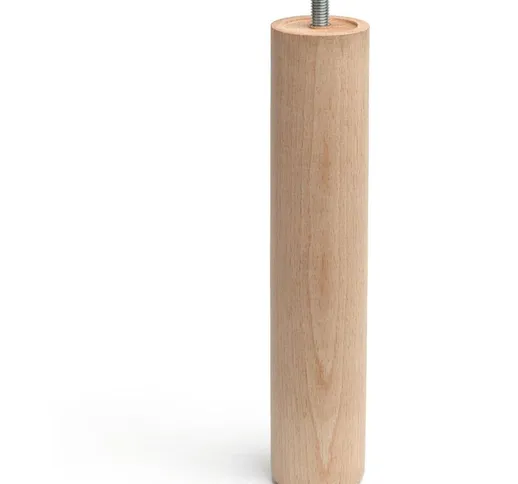 Gamba cilindrica in legno stile moderno per i mobili. Altezza di 25 cm. Realizzata in legn...