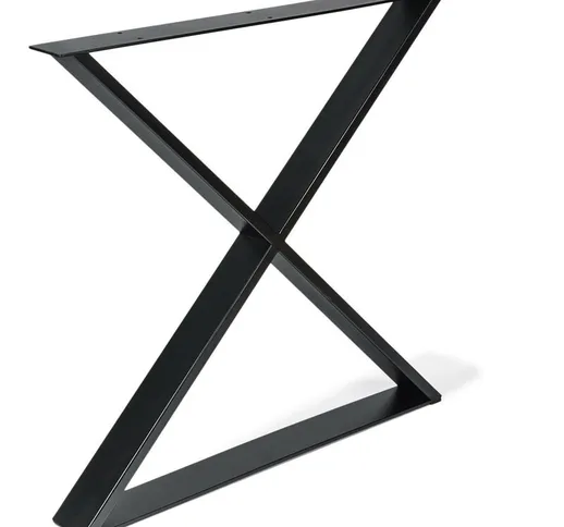 Gamba/telaio in acciaio a forma di X per tavoli da pranzo o da scrivania in stile industri...