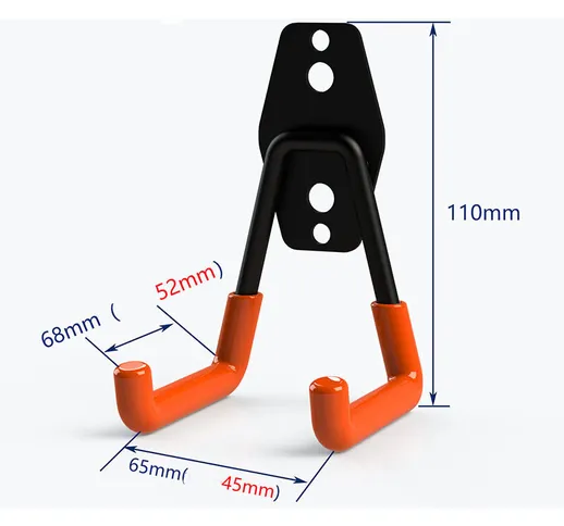 Mimiy - Gancio da parete per garage, gancio per garage, deposito in acciaio per garage per...