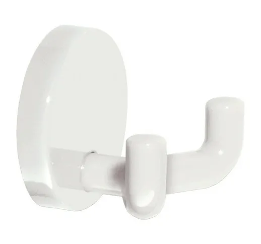 Hewi - Gancio doppio 477.90.025 2 ganci pa 99 bianco puro D.50mm A.43,5mm