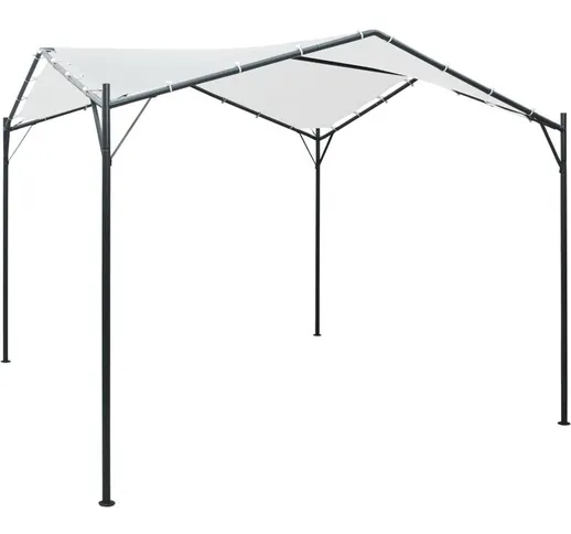 Gazebo da Giardino 3x3x2,6 m Bianco 180 g/m2