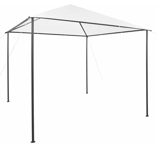 Gazebo da Giardino 3x3x2,7 m Bianco 180 g/m2