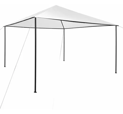 Gazebo da Giardino 4x4x2,7 m Bianco 180 g/m2