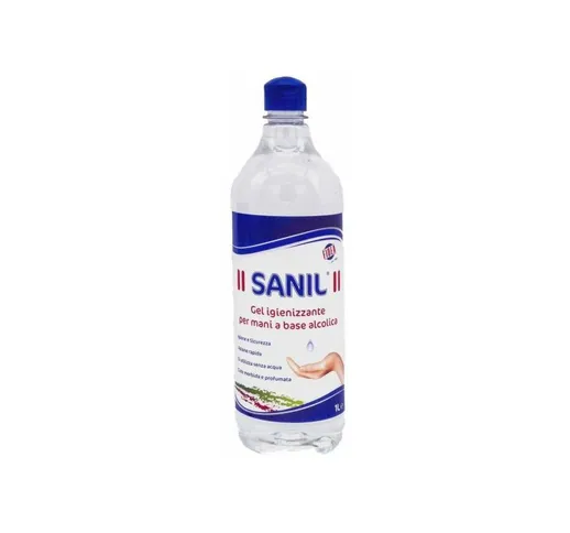 Fidea - Gel igienizzante per mani a base alcolica profumato senza acqua SANIL 1 lt