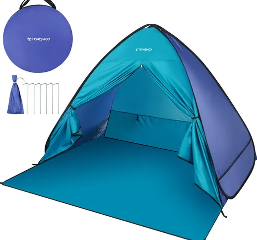 Tomshoo Tenda da spiaggia pop-up istantanea automatica leggera Tenda da spiaggia per ester...