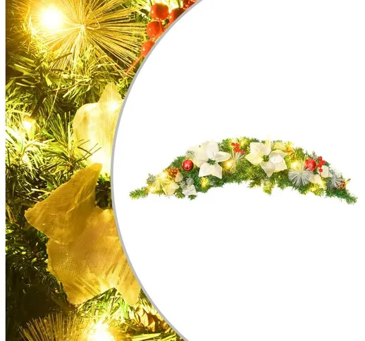 Ghirlanda di Natale ad Arco con Lucine led Verde 90 cm in pvc