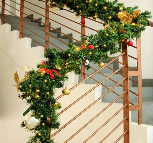 Ghirlanda di natale addobbi natalizi catena luminosa 5-20 mt decorazioni natale mpn: 270 c...