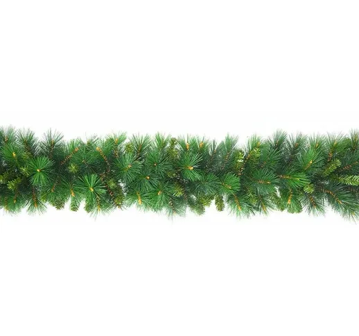 Ghirlanda di Natale Rami di Pino Verde Decorazioni Addobbi Natalizi 180 270 cm - Dimension...