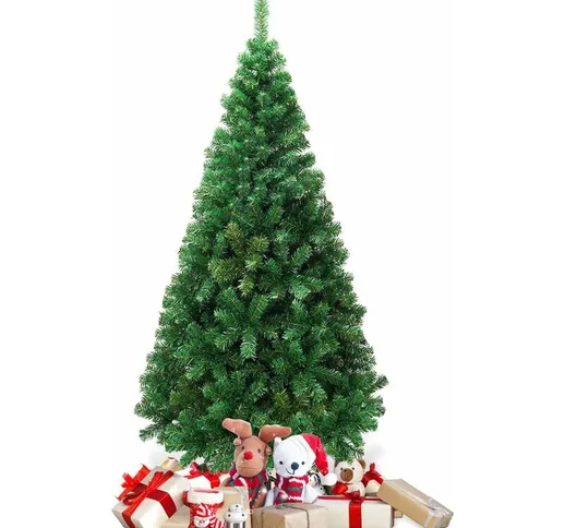 Albero di Natale artificiale 150, 180, 210, 240 cm, con supporto in metallo, albero decora...