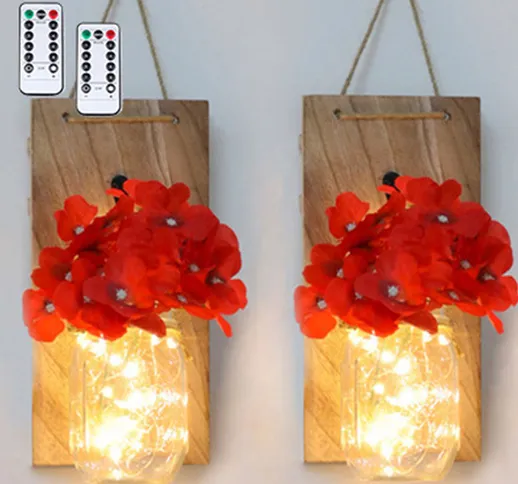 Asupermall - giardino di fiori rosso Mason lampada vaso 2 installato (i modelli originali...