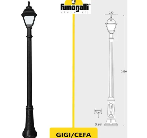 Gigi/cefa nero trasp palo 171CM 8,5W cct 3000-6500K - Luce fredda