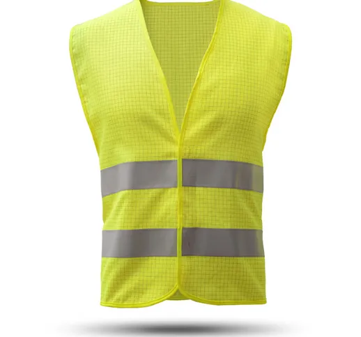 Sfvest - Gilet di sicurezza riflettente ad alta visibilit Gilet in maglia di poliestere ri...