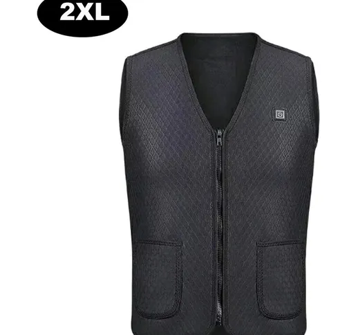 Asupermall - Gilet riscaldante elettrico USB Gilet senza maniche Gilet con 3 temperature r...