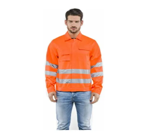 Giubotto alta visibilita' abbigliamento da lavoro arancio arancione taglia l