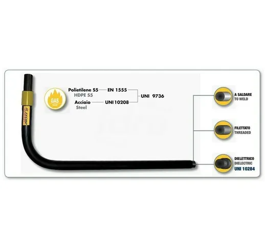 Tecnogas S.r.l. - Giunto di transizione poliet/acc. rives. fil.90° 1 00000020401