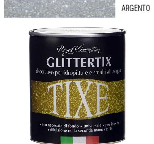 Glitter gel Glittertix Colore Argento - Lattaggio 250 ml - Tixe