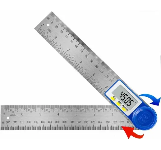 Goniometro angolare digitale, righello angolare in acciaio inossidabile Orthland per faleg...