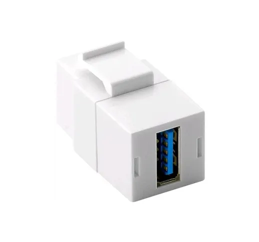  Adattatore Keystone 2x USB 3.0 A Femmina Bianco
