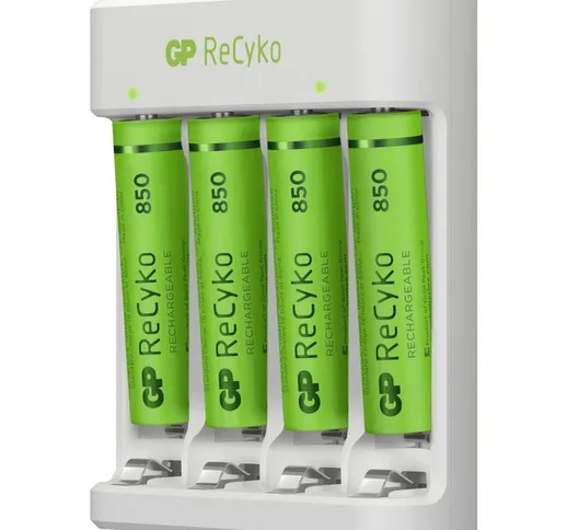 E411 + 4x ReCyko+ Micro Caricatore USB Incl. Batterie ricaricabili NiMH Ministilo (AAA), S...