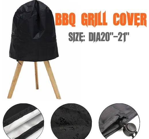 Lbtn - Griglia per barbecue impermeabile nera Copertura resistente per pioggia all'aperto...