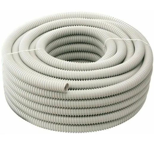 Guaina spiralata flessibile pvc grigia tubo impianti elettrici varie misure lunghezza: 10...