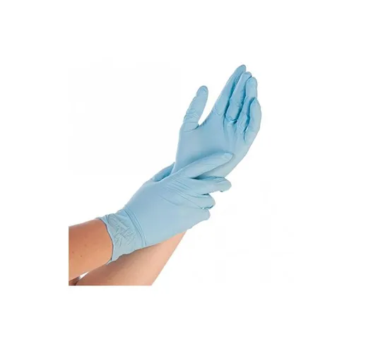 Franz Mensch - guanti in nitrile allf ood safe, senza polvere, 24 cm, bianco/blu, 10 x 250...