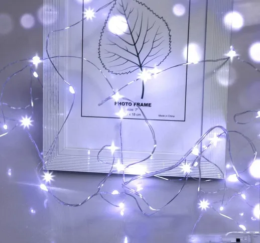 Stringhe LED 10M 100LED Wire Micro Fairy Lights Decorazione natalizia String Lights AA a b...