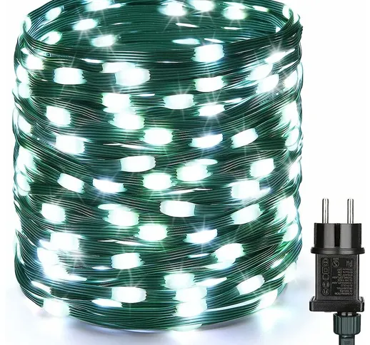 Luci della stringa dell'albero di Natale, 32M 300 LED lucine per esterni impermeabili 8 mo...