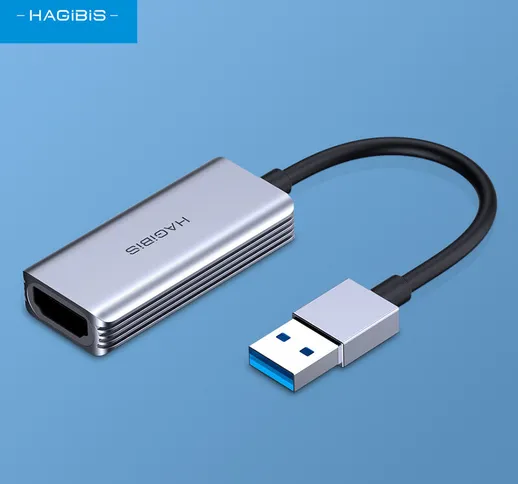 Hagibis Scheda di acquisizione video USB 3.0 4K 1080P compatibile con HDMI Grabber per vid...