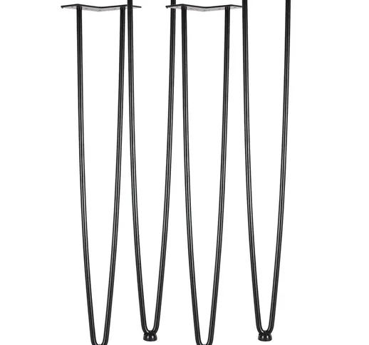 Hairpin Legs set 4 pz. nero altezza 36cm Gambe a forcina per tavolo mobili