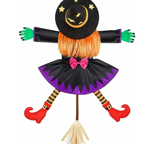 Halloween Crush On Tree Decoration, Strega che si schianta nell'albero Decorazione di Hall...