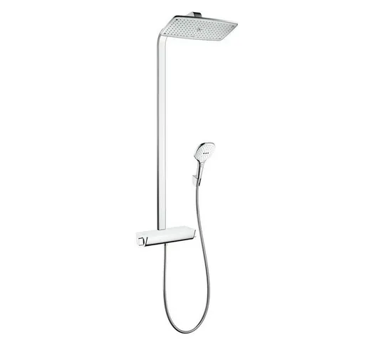 Raindance Select e - Set doccia Showerpipe 360 con termostato, EcoSmart 9 l/min, bianco/cr...