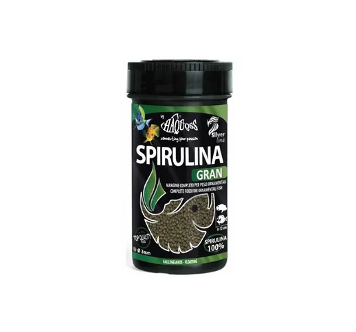 Spirulina Gran Gourmet 100ml/46gr - mangime vegetale in granuli a base di alga spirulina -...