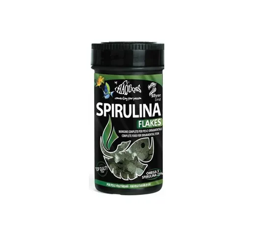 Spirulina Flakes 250ml/40gr - mangime vegetale in fiocchi - Haquoss