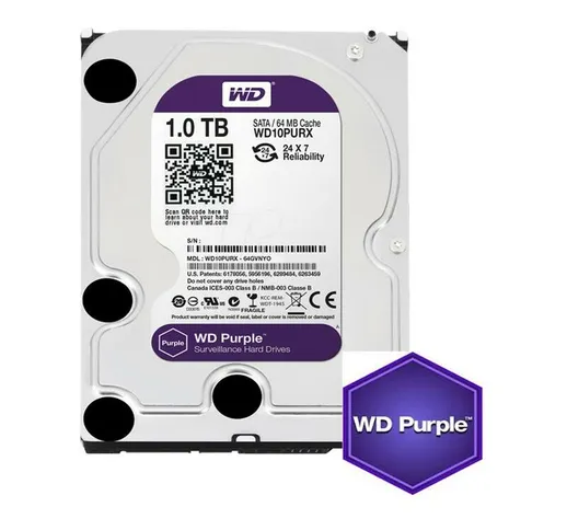 Hard Disk 1Tb Purple Wd10Pupz Sata 3.0 Western Digital 3.5