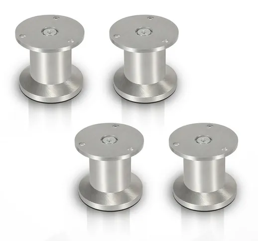 4x piedini per mobili piedini per mobili piedino in alluminio diametro 40 mm altezza 60 mm...