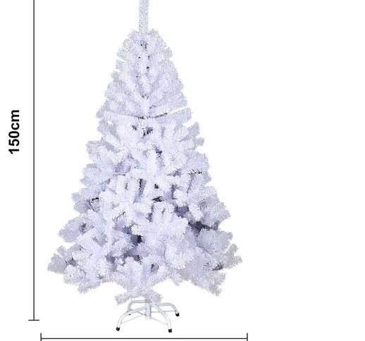 Albero di Natale che si affolla l'albero di Natale in pvc 150 cm albero di abete artificia...