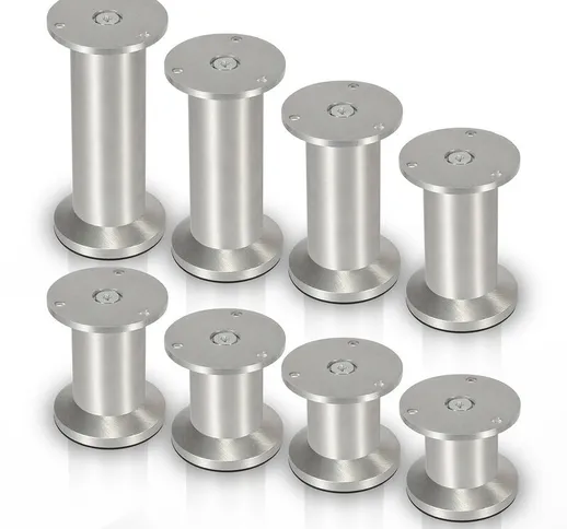 Gamba per mobili in alluminio regolabile 150 mm 4 pezzi - d'argento - Hengda