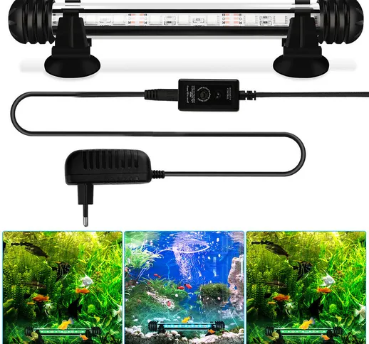 Hengda - La lampada del faretto rgb della tartaruga dell'acquario del led di 18cm illumina...