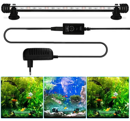 Hengda - La lampada del riflettore rgb della tartaruga dell'acquario led da 28 cm illumina...