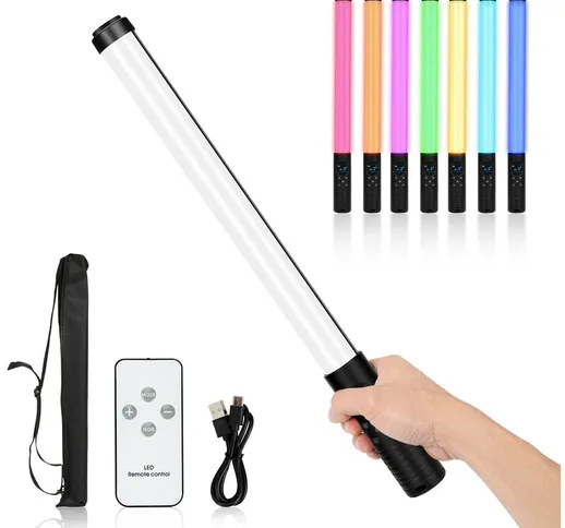 Hengda - rgb led Video Photography Light 360° Multi-Color Light Stick Luminosità regolabil...