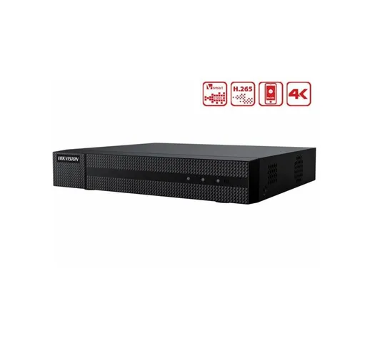 Hikvision HiWatch HWN-4216MH Videoregistratore NVR 16 Canali 4K HD 16CH@8Mpx H.265+ 80Mbps...