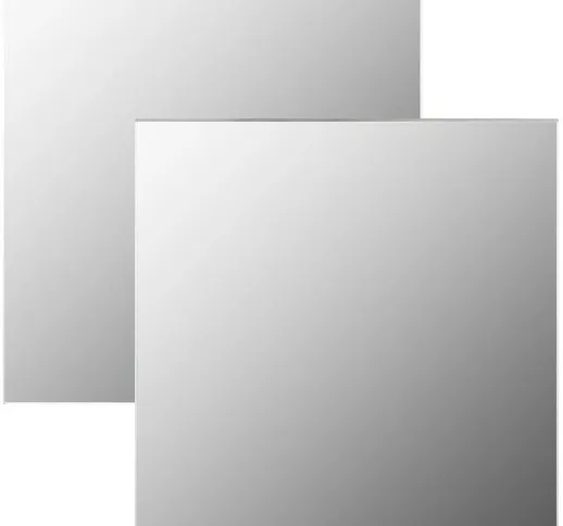 Specc da Parete 2 pz 50x50 cm Quadrati in Vetro VD39081 - Hommoo