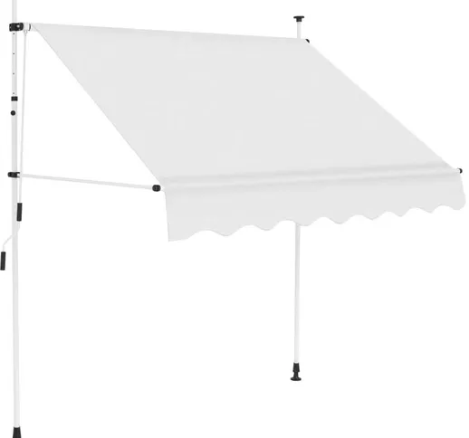 Tenda da Sole Retrattile Manuale 150 cm Crema VD05341 - Hommoo