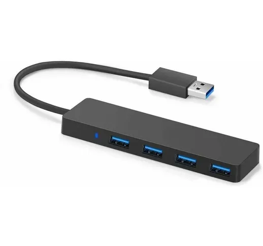 Hub USB 3.0 ultra sottile extra leggero a 4 porte , data hub per MacBook, MacBook Air / Pr...
