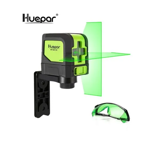 9011G Livella Laser Verde, Livella Laser a croce 30m, Autolivellante 110° Orizzontale/ 110...