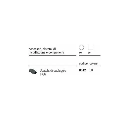 3.B512.000.0 B51200 - B51200 - SCATOLA DI CABLAGGIO PER IWAY-PENCIL D=90 E - I Guzzini Ill...