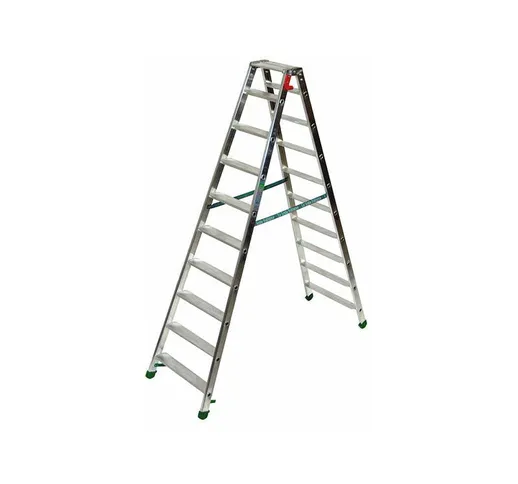 Scaletta 2x11 gradini doppia - altezza massima di lavoro 3.49m - D10