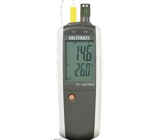 Igrometro Voltcraft PL-100TRH 0 % ur 100 % ur -200 °c +1372 °c Calibrato: di fabbrica senz...